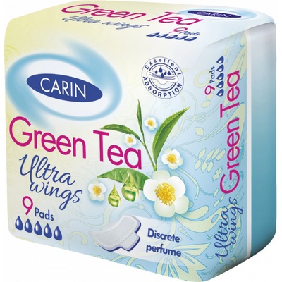 Carin Ultra Wings Green Tea hygienické vložky 9 ks