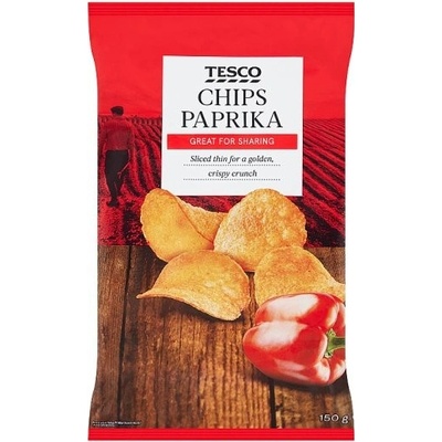 Tesco Smažené zemiakové lupienky s paprikovou príchuťou 150 g