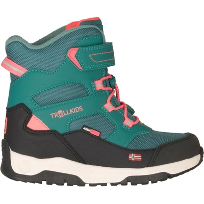 Trollkids Детски зимни ботуши Trollkids Kid's Lofoten Winter Boots Pro Winter boots - Dusty Teal / Black / Coral Pink - размер 29 (EU) (702-3486-0712)