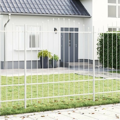 vidaXL Zahradní plot 6 pcs Bílá 170 x 215 cm Práškově lakovaná ocel