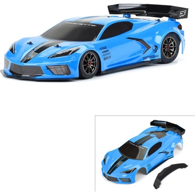 PROTOform 1:7 Arrma Felony: Karoséria Chevrolet Corvette C8 modrá