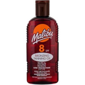 Malibu Bronzing Tanning Oil SPF8 водоустойчиво бронзиращо слънцезащитно масло с аромат на кокос 200 ml