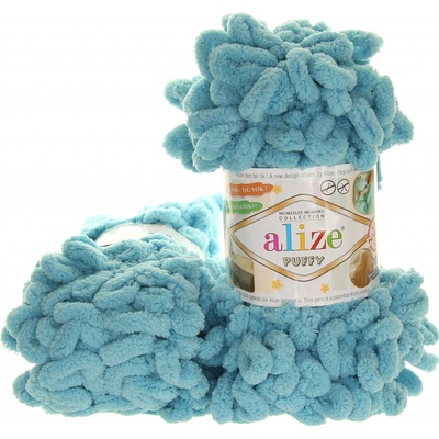 Alize Puffy azurově modrá 414