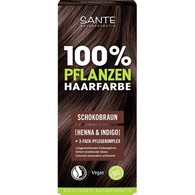 Sante rostlinná barva na vlasy čokoládová hnědá ECO VEGAN 100 g