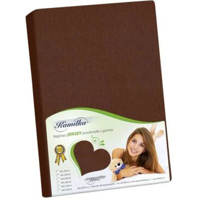 Bellatex Prostěradlo jersey Hnědé 120x200