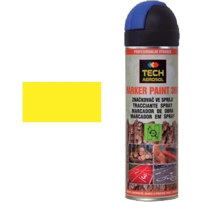 Tech Aerosol značkovač ve spreji 500 ml žlutá fluo
