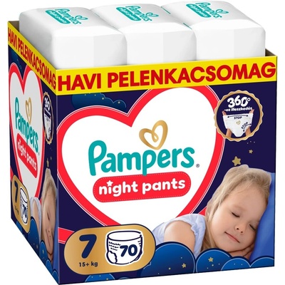 Pampers Night Гащички пелени 15kg+ Junior 7 (70 бр) (80895138)