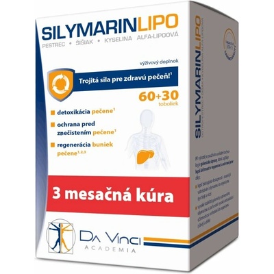Da Vinci Silymarin Lipo 90 + 30 kapslí zdarma