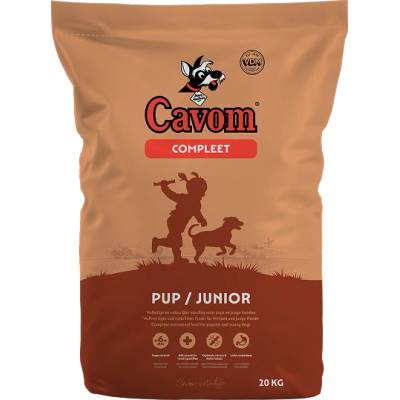 Cavom Пълноценна студено пресована гранула за кученца с говеждо и агнешко Cavom Complete Pup/Junior 20 кг + БЕЗПЛАТНА ДОСТАВКА с Box Now в България и Гърция