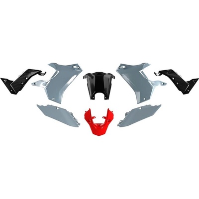 Rtech sada plastov Yamaha černo-šedo-červená 5 dielov