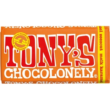 Tony’s Chocolonely – mléčná , karamel a mořská sůl, 180 g