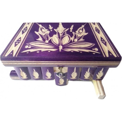 Magic Puzzle Box Кутия за бижута Дървена кутия за изненада с пъзел с вълшебна отваряща се поставка за пръстен (_8afb5f519)