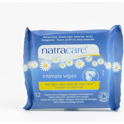 Natracare dámske hygienické vlhčené obrúsky z biobavlny 12 ks