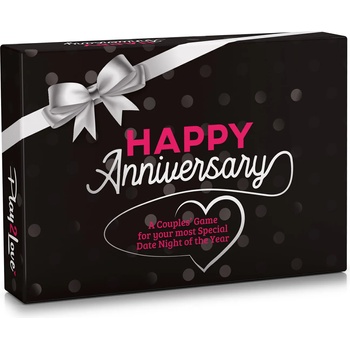 Spielehelden Happy Anniversary Black Edition, Игра с карти за двойки, 110 въпроса, подаръчна кутия на английски език (PLAY2-17) (PLAY2-17)