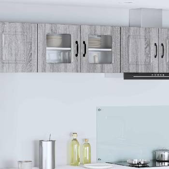 vidaXL Кухненски шкаф със съхранение Kalmar Сив Сонома 80 x 31 x 40 см (884600)