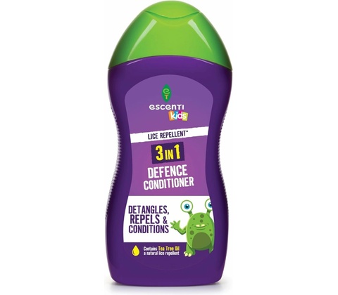 Escenti Kids Tea Tree 3v1 ochranný kodicionér na vlasy odpuzovač vší 300 ml