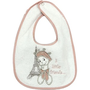 Bambino Casa Лигавник с бродерия Bambino Casa - Paris, Rosa (3012) - baby