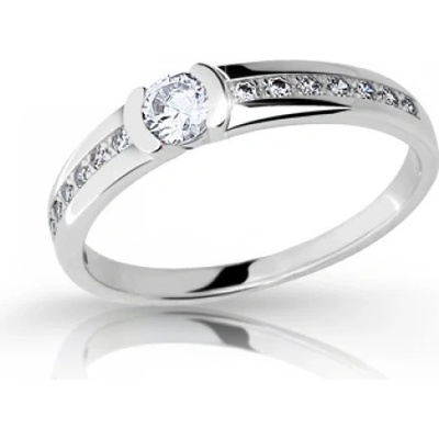 Zlatnictví Helios zásnubní prsten bílé zlato B-41679