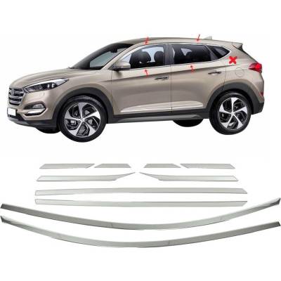 Nerez obloženie okien Hyundai Tucson 2015-2020 10 ks