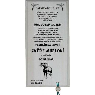 Dřevo Novák Pasovací list muflon č.737 na frézované desce 2D
