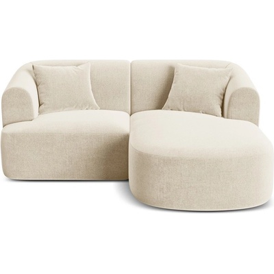 Cosmopolitan Design Бежов кадифен ъглов диван (десен ъгъл) Campi - Cosmopolitan Design (COS_RC_S_120_F1_CAMPI1)