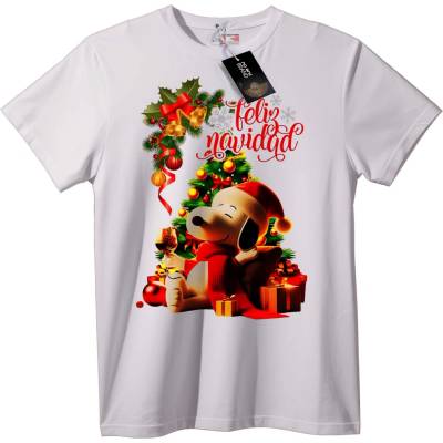 NOONEBRAND Тениска Snoopy Коледна - 2XL, Black