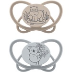 NIP Силиконови залъгалки NIP My Butterfly Green - Хипопотам и коала, 0-6 месеца, 2 броя (34000821316188) - ozone
