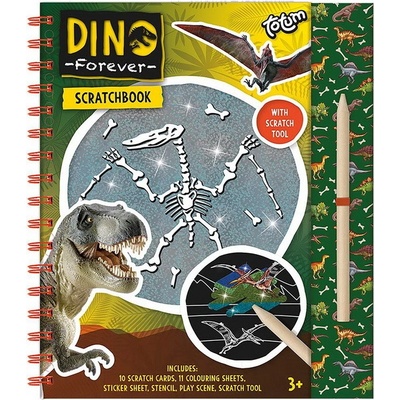 Totum Dino Vyškrabávacie obrázky 10 ks