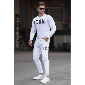 Madmext Мъжки спортен комплект 5295 - Сив меланж #310781 (310781_Бяло)