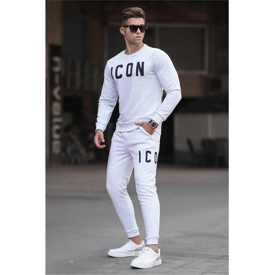 Madmext Мъжки спортен комплект 5295 - Сив меланж #310781 (310781_Бяло)