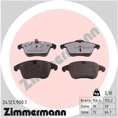 Sada brzdových platničiek kotúčovej brzdy ZIMMERMANN 24123.900.1
