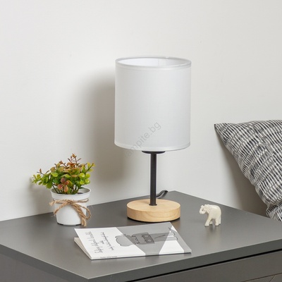 Brilagi - Настолна лампа NUBILA WOOD 1xE27/25W/230V дъб/бял (BG1567S)