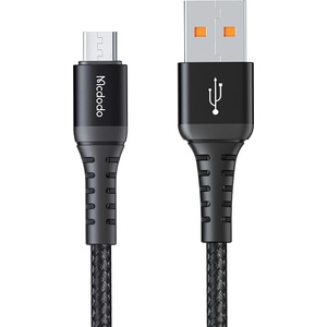 Mcdodo Кабел за данни - Mcdodo (CA-2281) - USB → Micro-USB, найлон оплетка, алуминий, QC4.0/3.0, 1m - Черен