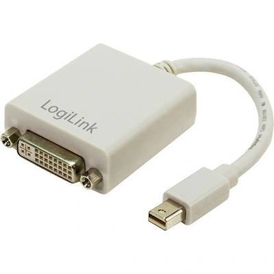 LogiLink DisplayPort - DVI átalakító adapter, 1x mini DisplayPort dugó - 1x DVI aljzat 24+5 pól. , fehér, LogiLink (CV0037) (CV0037)