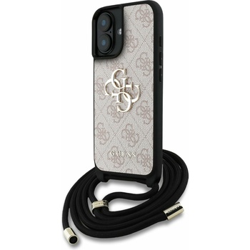 GUESS PU 4G Metal Logo Crossbody Ремък Заден капак за iPhone 16 Розово Guess | Lilav | ЖЕНИ | UNI