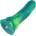 HISMITH HSA118 Crack Wax Gourd Silicone Dildo KlicLok 9.5" Green