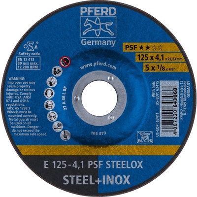 Pferd Brúsny kotúč 125 x 4,1 x 22,23 mm 4007220643068