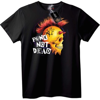 NOONEBRAND Тениска Пънк не умира с череп - 6XL, Black
