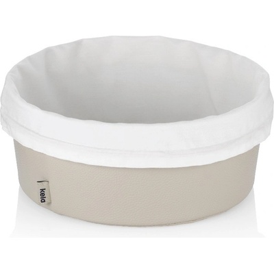 Košík na chleba Grana PU koža strieborná šedá 11,0 cm 28,0 cm