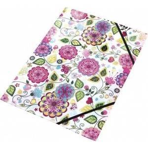 Panta Plast Folder with velcro flap A4 Flowers