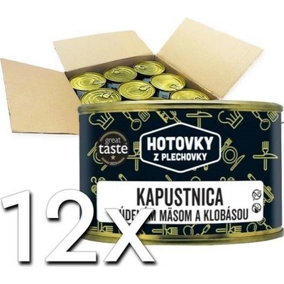 Hotovky z plechovky Kapustnica s údeným mäsom a klobásou 400ml | 12ks v kartóne