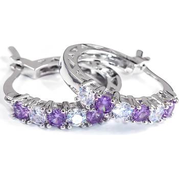 HARAHU Обеците ca-21732 - Сребърна / Лилава kp21732 (ca-21732)