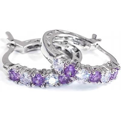 HARAHU Обеците ca-21732 - Сребърна / Лилава kp21732 (ca-21732)