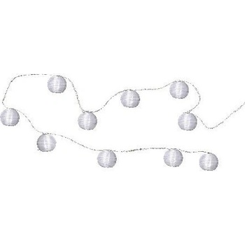 STAR TRADING Světelný lampionový LED řetěz Party White, bílá barva, plast