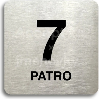 ACCEPT Piktogram 7 patro - stříbrná tabulka - černý tisk bez rámečku
