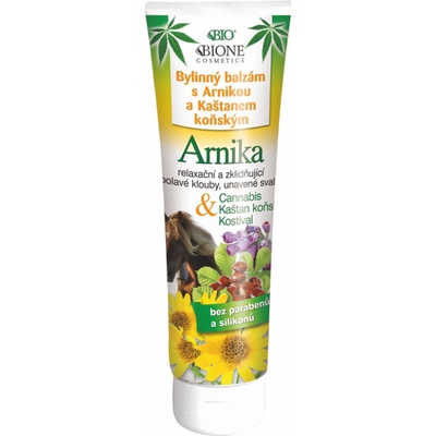 Drogerex Билков балсам Bione Cosmetics с арника и конски кестен 300 мл