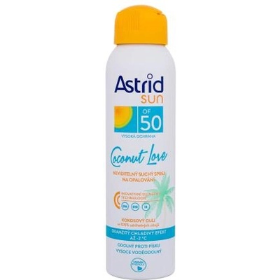 Astrid Sun Coconut Love Dry Mist Spray SPF50 водоустойчиво слънцезащитно сухо масло с охлаждащ ефект 150 ml