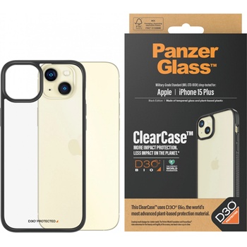 Image 1 of Panzer Гръб PanzerGlass за Apple iPhone 15 Plus Clearcase with D3O - Черна рамка