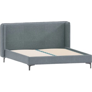 ROPEZ Синьо двойно тапицирано легло с включена подматрачна рамка 160x200 cm Basti - Ropez (Basti 160x200 z stelażem tk. Solid 74)