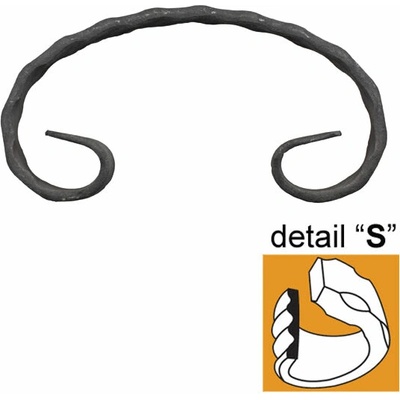 Element tvarovaný,kovaný prvek h160, b80, P/030-11